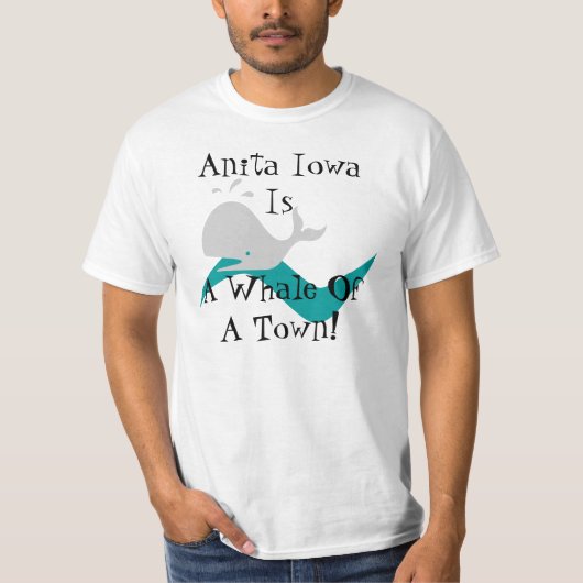 Anita Iowa Promo ein Wal eines StadtRetro Shirts (Vorderseite)