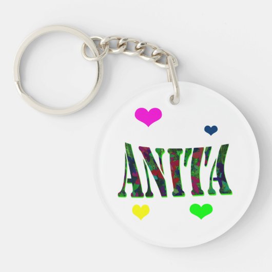 Anita, Logo mit Liebe Herz, Schlüsselanhänger (Vorderseite)