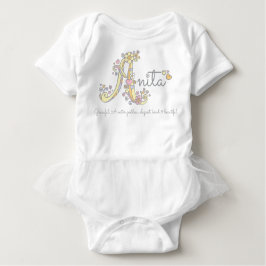 Anita Mädchen benennen dekorative Brunnenmeinung Baby Strampler