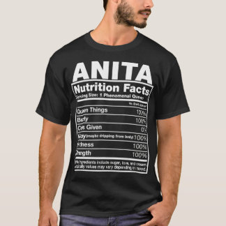 Anita Nutrition Facts T Anita Name Birthday glückl T-Shirt