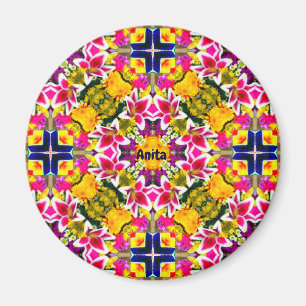 ANITA ~ Personalisiertes Osterkreuzmuster ~ Magnet