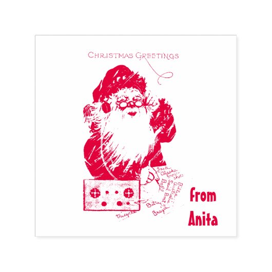 ANITA ~ SANTA ~ Frohe Weihnachtsgrüße ~ Permastempel (Design)