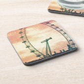 Anitiqued London Auge am Sonnenaufgang Untersetzer (Linke Seite)