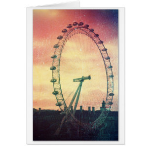 Anitiqued London Eye bei Sunrise