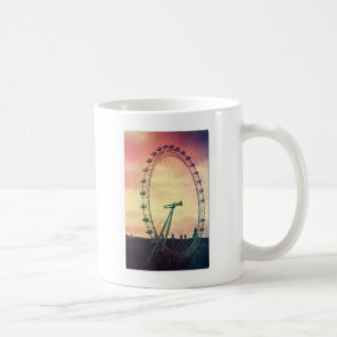Anitiqued London Eye bei Sunrise Kaffeetasse