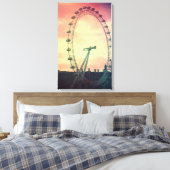 Anitiqued London Eye bei Sunrise Leinwanddruck (Insitu (Schlafzimmer))