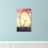 Anitiqued London Eye bei Sunrise Leinwanddruck (Insitu (Holzboden))