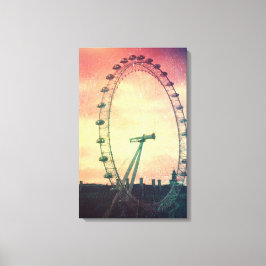 Anitiqued London Eye bei Sunrise Leinwanddruck