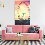 Anitiqued London Eye bei Sunrise Leinwanddruck (Insitu (Wohnzimmer))