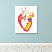Anitomisches Pop Herz Leinwanddruck (Insitu (Holzboden))