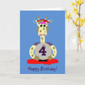 Anivalley Gina Giraffe Karte (Gelbe Blume)