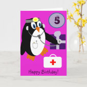 Anivalley Polly Pinguin Karte (Gelbe Blume)