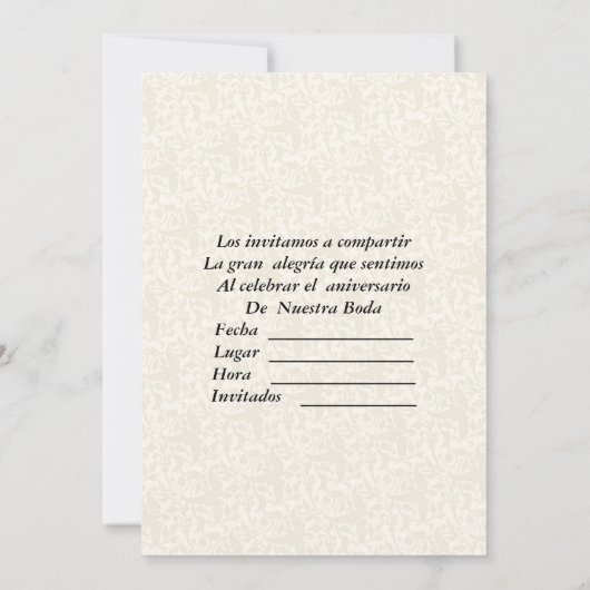 Aniversario 2 einladung (Rückseite)