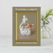Aniversario de Bodas Einladung (Stehend Vorderseite)