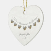 aniversario de bodas Hochzeitstag Keramik Ornament (Links)