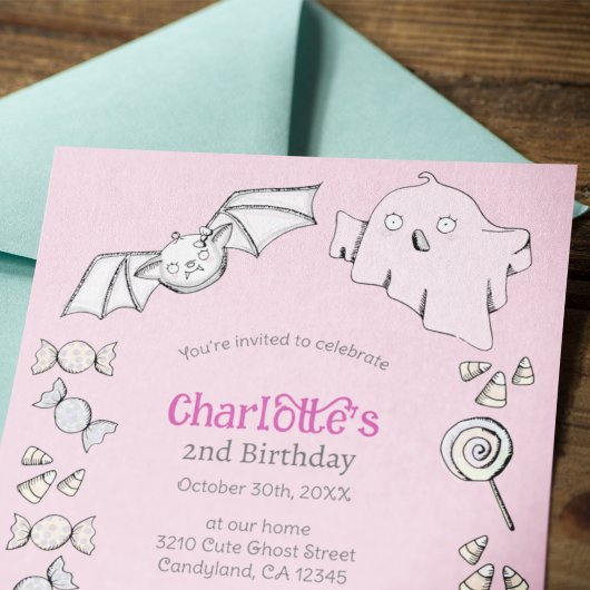 Aniversario de los niños de Halloween de dulce dul Einladung