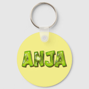 Anja Name Kiwi Design Schlüsselanhänger