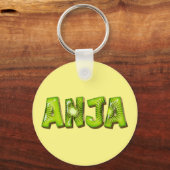 Anja Name Kiwi Design Schlüsselanhänger (Vorderseite)