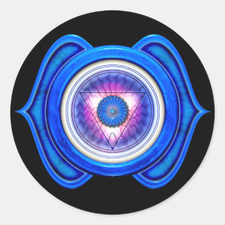 Anja oder das dritte Auge des 6. Chakra Runder Aufkleber