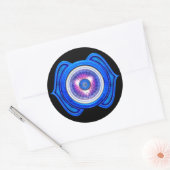 Anja oder das dritte Auge des 6. Chakra Runder Aufkleber (Umschlag)