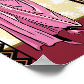 Anjanette in Rosa und Gold Poster (Ecke)