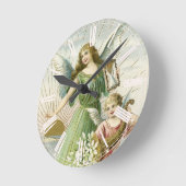 Anjo da guarda runde wanduhr (Winkel)