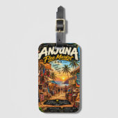 Anjuna Flohmarkt — Goa Vibes Gepäckanhänger (Vorderseite Vertikal)
