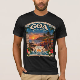 Anjuna-Strand Goa auf seinem Höhepunkt T-Shirt