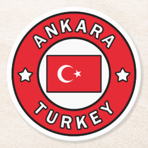 Ankara die Türkei Runder Pappuntersetzer