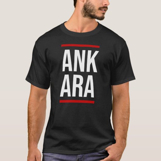 Ankara Fett Block Typografie T-Shirt (Vorderseite)