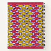 Ankara Gewebe Muster helle Farbe Notebook Notizblock (Rückseite)