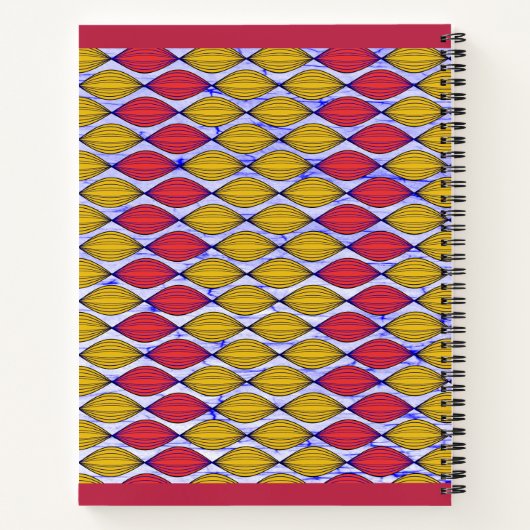 Ankara Gewebe Muster helle Farbe Notebook Notizblock (Rückseite)