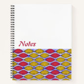Ankara Gewebe Muster helle Farbe Notebook Notizblock (Vorderseite)