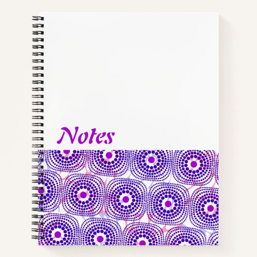 Ankara-Muster lila Notebook Notizblock (Vorderseite)