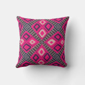 Ankara Pattern | Afrikanisch Inspiriert Rosa und G Kissen (Rückseite)