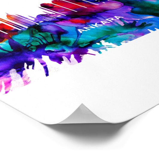 Ankara Skyline Poster (Ecke)