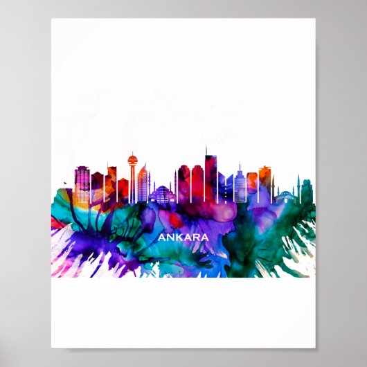 Ankara Skyline Poster (Vorne)