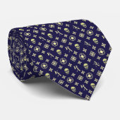 Ankara Snobby Krawatte dunkelblau (Gerollt)
