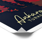 Ankara Türkei Art Vintage Reise Illustration Poster (Ecke)