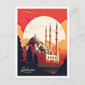 Ankara Türkei Art Vintage Reise Illustration Postkarte (Vorderseite)