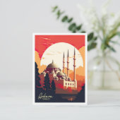 Ankara Türkei Art Vintage Reise Illustration Postkarte (Stehend Vorderseite)
