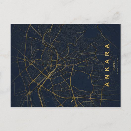 Ankara Türkei Karte Minimal (Vorderseite)
