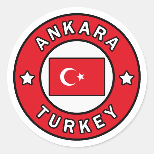 Ankara Türkei Runder Aufkleber (Vorderseite)