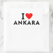 Ankara Turkey love city heart like travel Rechteckiger Aufkleber (Tasche)