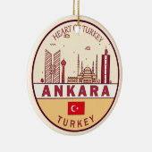 Ankara Turkey Skyline Emblem Keramik Ornament (Rechts)