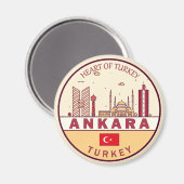 Ankara Turkey Skyline Emblem Magnet (Vorderseite/Rückseite)