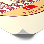 Ankara Turkey Skyline Emblem Poster (Ecke)