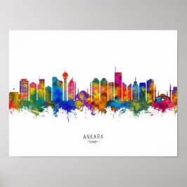Ankara Turkey Skyline Poster