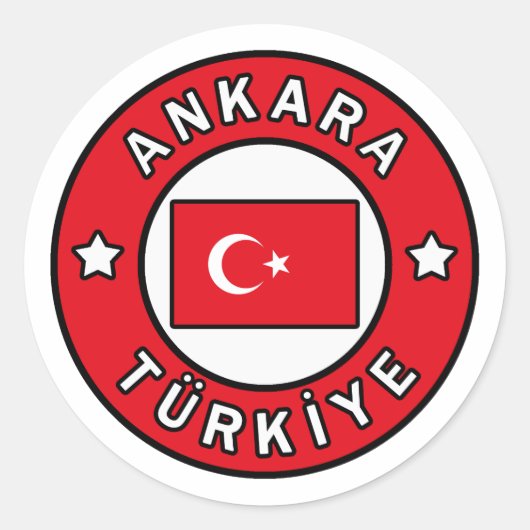 Ankara Türkiye Runder Aufkleber (Vorderseite)