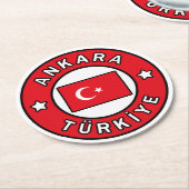 Ankara Türkiye Runder Pappuntersetzer (Angewinkelt)
